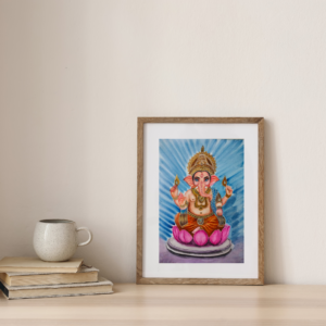 Lord Ganesha Watercolor Painting