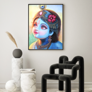 Lord Krishna Pencil color Painting