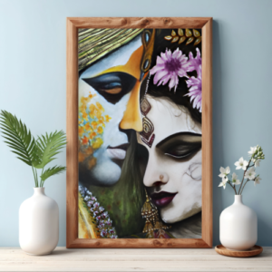 Radha Krishna watercolor Painting