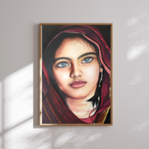 Innocent Girl Oil Pastel Paintings