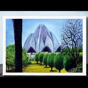 Lotus Temple Oil Painting