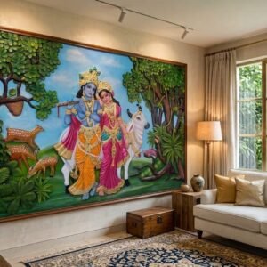 Radhe Krishna 3D Art
